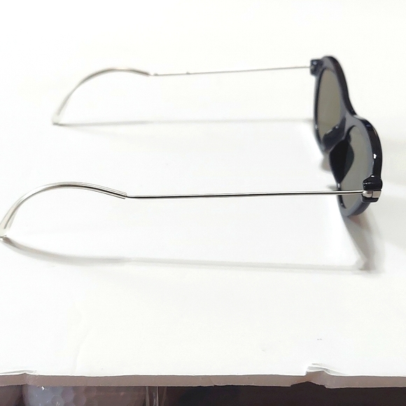 NWOT Prada Jet Black Ladies Cat Eye Frame Slim Arm Sunglasses - Picture 5 of 10